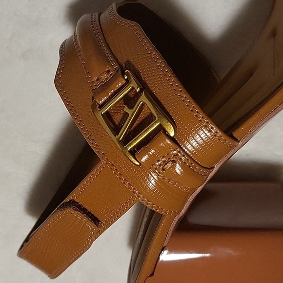 Franco Sarto Brown Owen Slingback 3" Chunky Block Heel Dress Sandal Size 9 - Picture 4 of 10